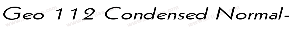 Geo 112 Condensed Normal字体转换